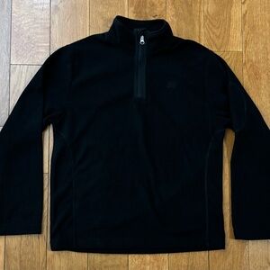 Starter boys black 1/4 zip fleece sweater jacket size XL.